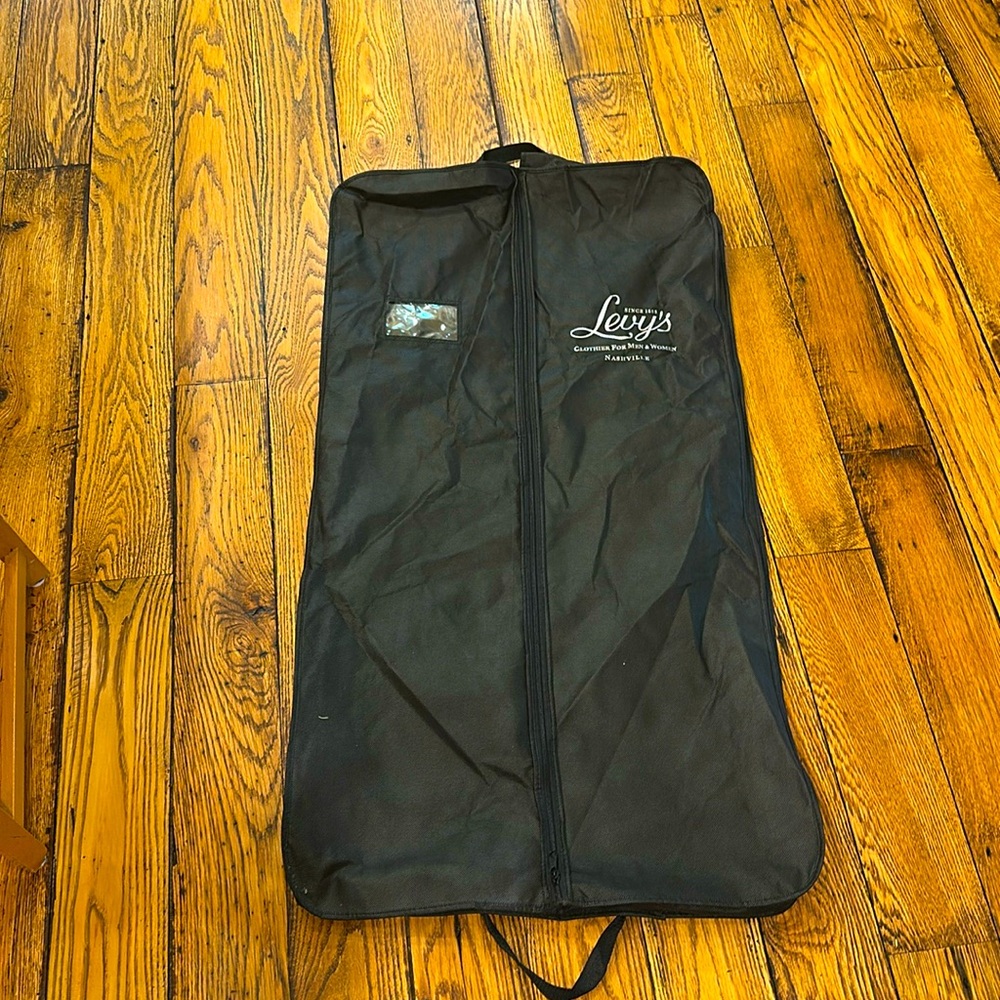 Levy's Lightweight Black Garment Bag for Multiple Garments With Carry Handles